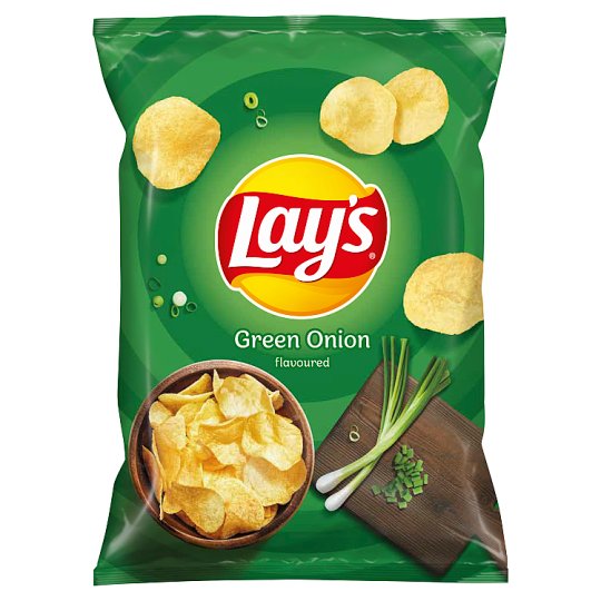 Lay's Potato Chips Green Onion Flavoured 60g - Tesco Groceries