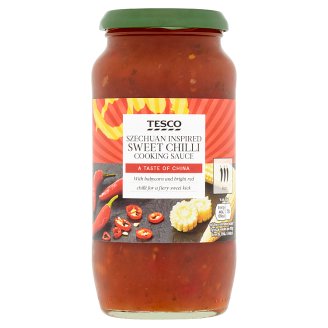 Tesco Pálivá chilli omáčka s červenou paprikou, kukuřicí a vodními kaštany 505g