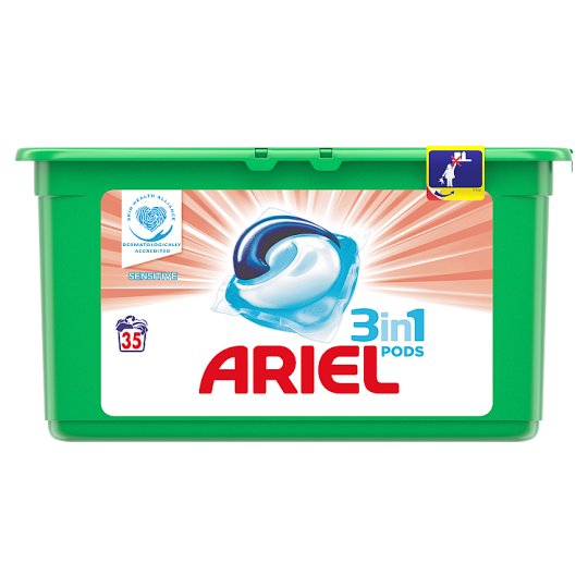 Ariel Sensitive Kapsle Na Praní Prádla 3v1 Šetrné 35 Praní