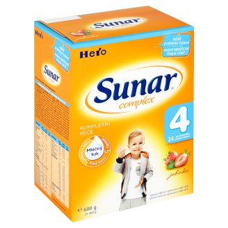 Sunar Complex 4 sušená mléčná výživa pro malé děti jahoda 2 x 300g
