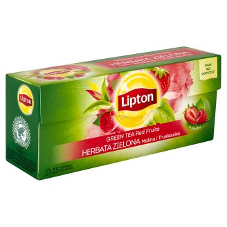 Lipton Zelený aromatizovaný čaj Red fruits 25 sáčků