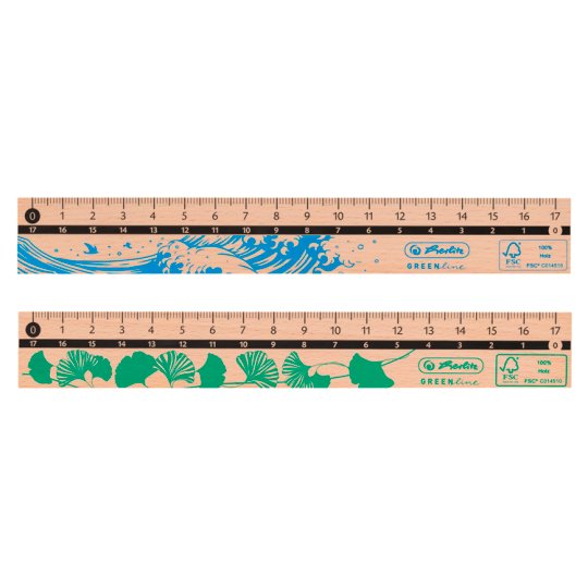 Herlitz Greenline Ruler Wooden 17 cm Tesco Groceries