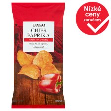 Tesco Chips Paprika 200g
