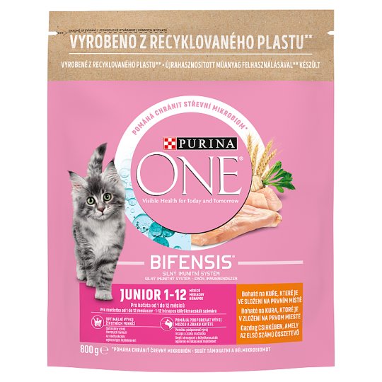 PURINA ONE Junior, for Kittens in Age 1-12 Months, Rich on Chicken 800g