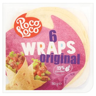 Poco Loco Wraps original pšenično-kukuřičné placky 25cm 6 ks 380g