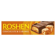 Roshen Milk Chocolate with Caramel Filling 40g