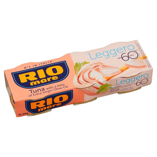 Rio Mare Leggero tuňák s kapkou extra panenského olivového oleje 3 x 60g