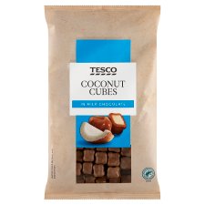 Tesco Coconut Cubes in Milk Chocolate 500g