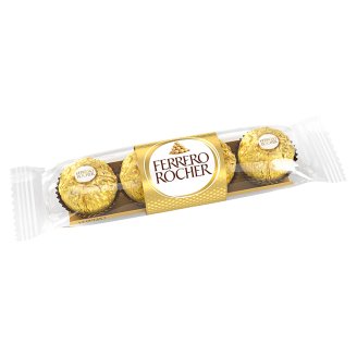 Ferrero Rocher Oplatky s polevou z mléčné čokolády a drcenými lískovými oříšky, s náplní 50g