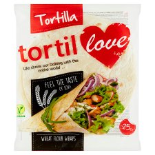 Tortilla, hamburger a pita chleby