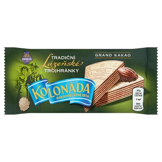 Opavia Kolonáda Tradiční lázeňské trojhránky oplatky s kakaovou náplní 2 ks 50g