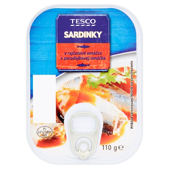 Tesco Sardinky v rajčatové omáčce110g