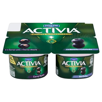 Danone Activia Jogurt s bifidokulturou černý rybíz/borůvka 4 x 120g
