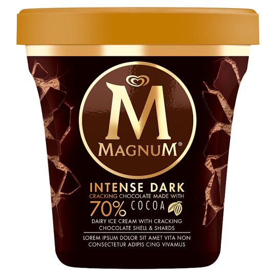 Magnum Intense Dark zmrzlina v kelímku 440ml
