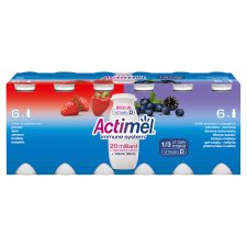 Actimel Probiotic Yogurt Drink with Vitamins Strawberry-Blueberry 12 x 100g