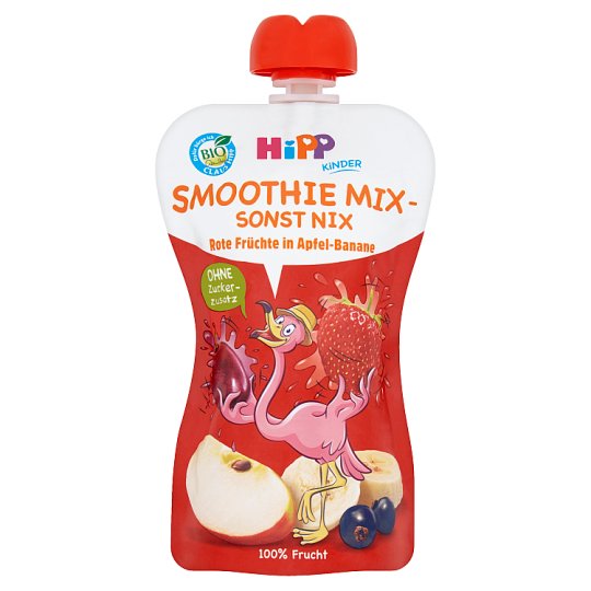 HiPP Bio 100% ovoce smoothie jablko-banán-červené ovoce 120ml