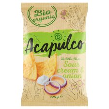 Acapulco Organic Tortilla Chips Sour Cream & Onion 125g
