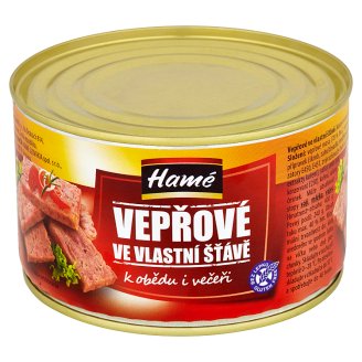 Hamé Vepřové ve vlastní šťávě 400g