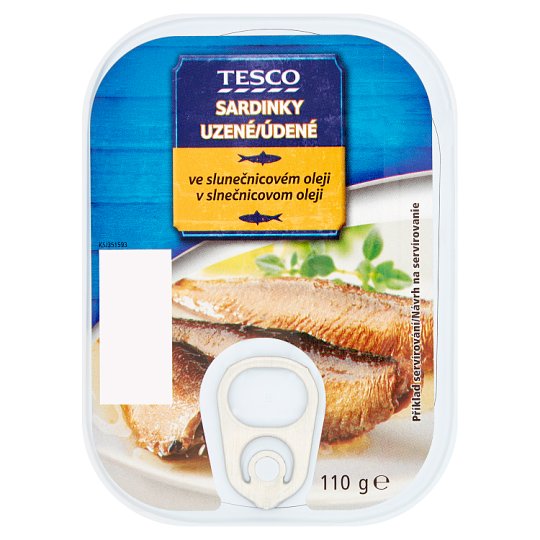 Tesco Sardinky uzené ve slunečnicovém oleji 110g