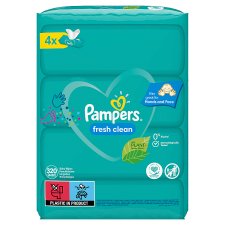 Pampers Fresh Clean Baby Wipes 4 Packs = 320 Wipes