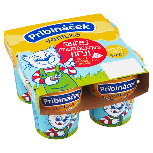 Pribináček Vanilka 4 x 80g