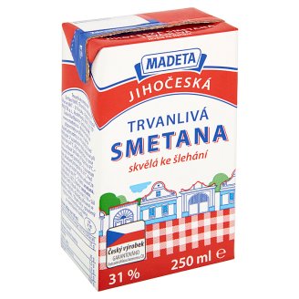 Madeta Jihočeská smetana trvanlivá 31% 250ml