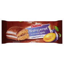 Dialine Honey Gingerbread with Fruit Filling and Dark Frosting 60g