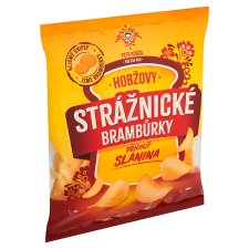 Strážnické Brambůrky Hobžovy Potato Crisps with Bacon Flavour 60g