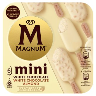 Magnum Mini White & Almond White vanilková zmrzlina 6 x 55ml