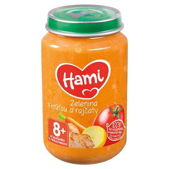 Hami masozeleninový příkrm Zelenina s krůtou a rajčaty od uk. 6. měsíce 200g