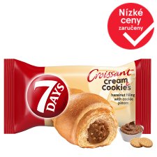 7 Days Croissant Cream & Cookies s lískooříškovým krémem s kousky sušenek 60g