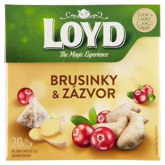 Loyd Bylinno-ovocný čaj aromatizovaný brusinky & zázvor 20 x 2g