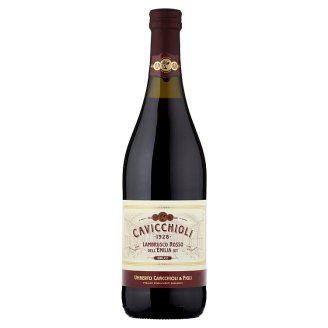 Cavicchioli Lambrusco dell' emilia mírně perlivé sladké červené víno 75cl