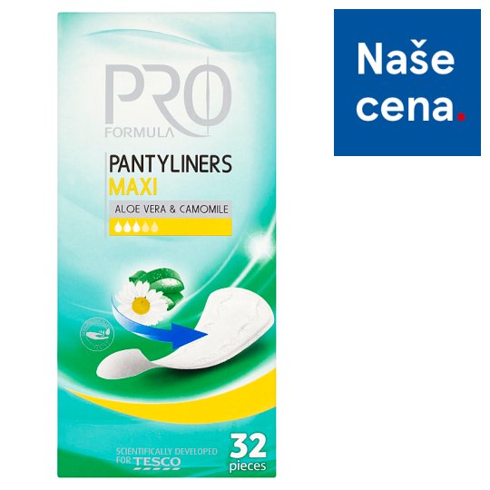 Tesco Pro Formula Maxi slipové vložky s aloe vera a heřmánkem 32 ks