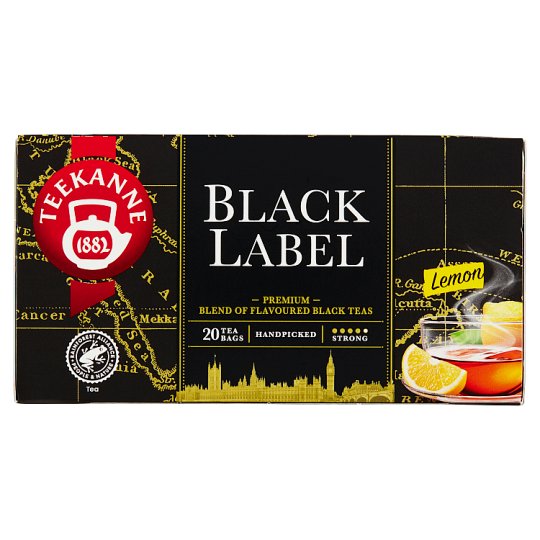 Teekanne Black Label Lemon Flavoured Black Tea Lemon 20 x 1.65g (33g)