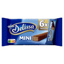 DELISSA Mini Wafers with Cocoa Filling in Milk Chocolate 6 x 18g