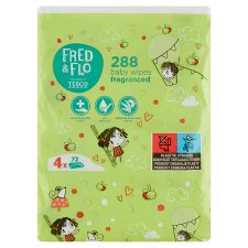 Fred & Flo Baby Wipes Fragranced 4 x 72 pcs