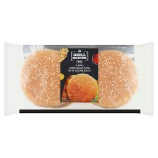 Tesco Grill Master Maxi Hamburger Buns with Sezame Seeds 4 x 82g (328g)