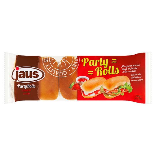 Jaus Party Rolls hot dog žemle 6 x 40g