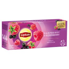 Lipton Raspberry & Elderberry aromatizovaný ovocný nálev 20 sáčků 32g