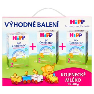 HiPP Combiotik 2 Bio kojenecké mléko od ukončeného 6. měsíce 3 x 600g