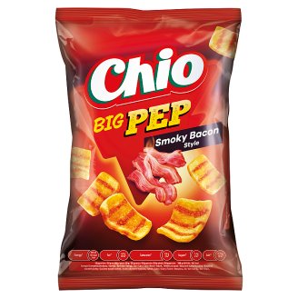 Chio Big Pep smažený pšenično-bramborový snack s příchutí uzené slaniny 65g