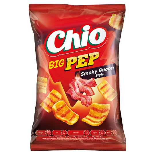 Chio Big Pep smažený pšenično-bramborový snack s příchutí uzené slaniny 65g