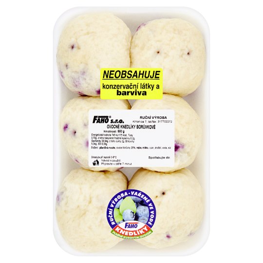 Faho Ovocné knedlíky borůvkové 550g