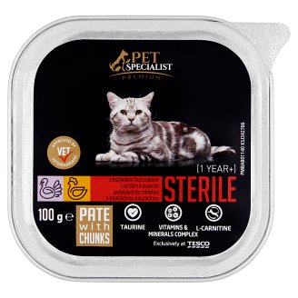 Tesco Pet Specialist Premium Sterile paštika s krůtím a kuřecím 100g