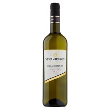 Víno Mikulov Chardonnay Wine with the Attribute Late Harvest Dry White 0.75L