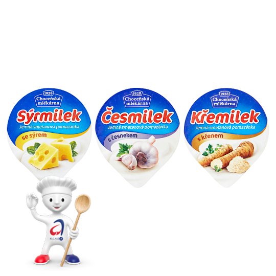 Choceňská mlékárna Křemilek jemná smetanová pomazánka s křenem 80g
