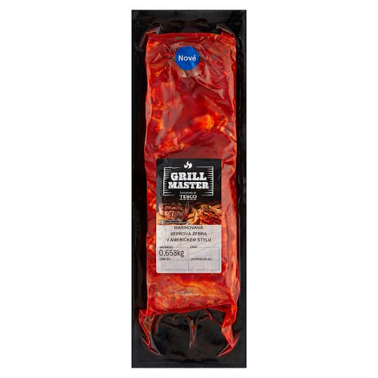 Tesco Grill Master Marinated Pork Ribs in American Style Tesco Groceries