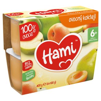 Hami ovocná přesnídávka 100% ovoce Ovocný koktejl od uk. 6. měsíce 4 x 100g