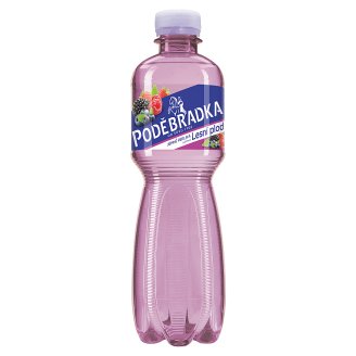 Poděbradka Jemně perlivá s příchutí lesní plody 0,5l